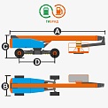 Чертеж Телескопический подъемник Dingli BT41HRT