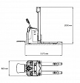 Чертеж Штабелер Aurora Forklift CDD15K-EN