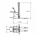 Чертеж Штабелер Aurora Forklift CDDK20-Li