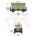 Чертеж Ножничный подъемник AURORA ZS1218ERT