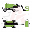 Чертеж Коленчатый подъемник AURORA ZA14J