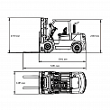 Чертеж Вилочный погрузчик Aurora Forklift FD50T-XNJM2, 5т, дизельный