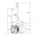 Чертеж Ричтрак Aurora Forklift CQD20-GB2SHD, 2т
