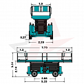 Чертеж Ножничный подъемник Sunward SWSL2023RT