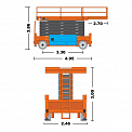 Чертеж Ножничный подъемник Dingli JCPT2223HRT